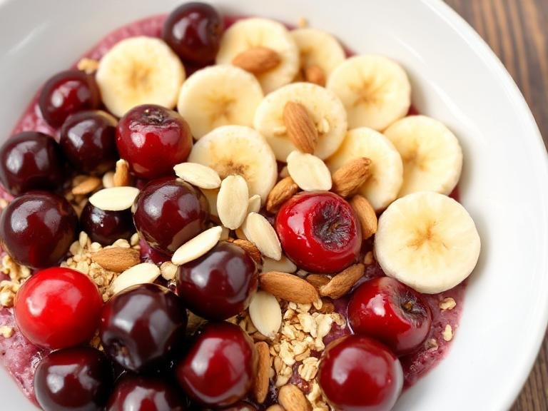 plato con alimentos ricos en melatonina como alternativa natural a los fármacos para dormir
